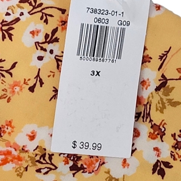Old Navy Yellow Floral Mini Dress Size 3X - NWT - Picture 5 of 6
